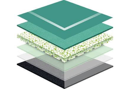 無縫半預(yù)制型塑膠球場(chǎng)